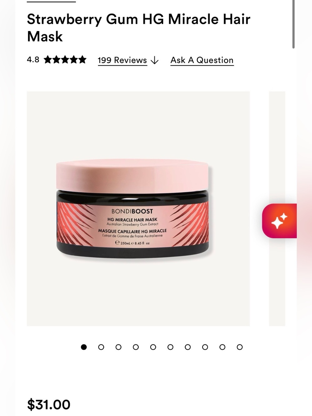BondiBoost Strawberry Gum HG Miracle Hair Mask